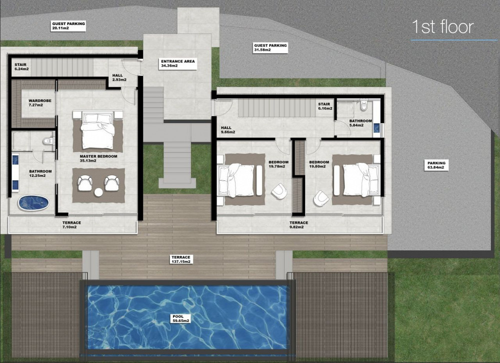 Вилла  теңіз жағасында  Панганда (Koh Phangan) Тайланд ауданы 620м²  2 қабат Панган (Koh Phangan) - фото 15