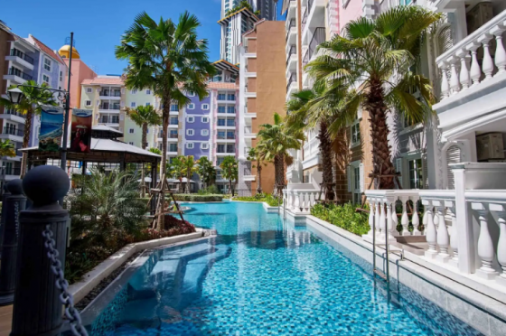 شقة  3 غرف  2+1  على البحر  في جومتين (Jomtien)  تايلاند  52.11 متر مربع  الطابق 8  - Seven Seas Cote d'Azur جومتين (Jomtien)