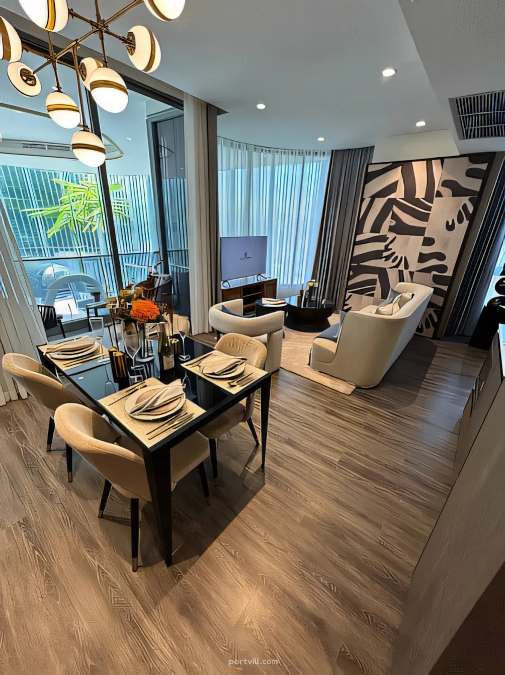 شقة  1 غرف  استوديو 1+0  على البحر  في وونغامات (Wongamat)  تايلاند  27 متر مربع  الطابق 12  - Wyngham Grand Residences وونغامات (Wongamat) - صورة 6