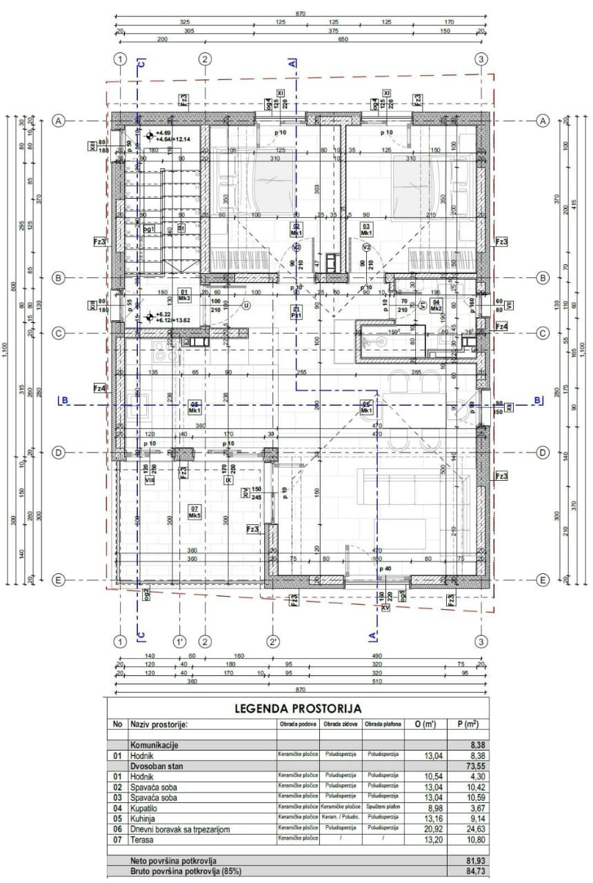Appartamento 2 locali 1+1 vicino al mare nella città di Herceg Novi Montenegro 74m² 3° piano  Herceg Novi (città) - foto 7