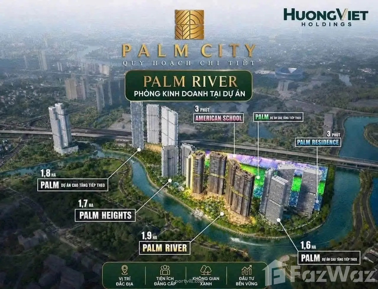 Пәтер 3 бөлмелі 3+1 өзен жанында an phu (undefined)да Вьетнам 90м² қабаты:9 - Palm City An Phu (undefined) - фото 2