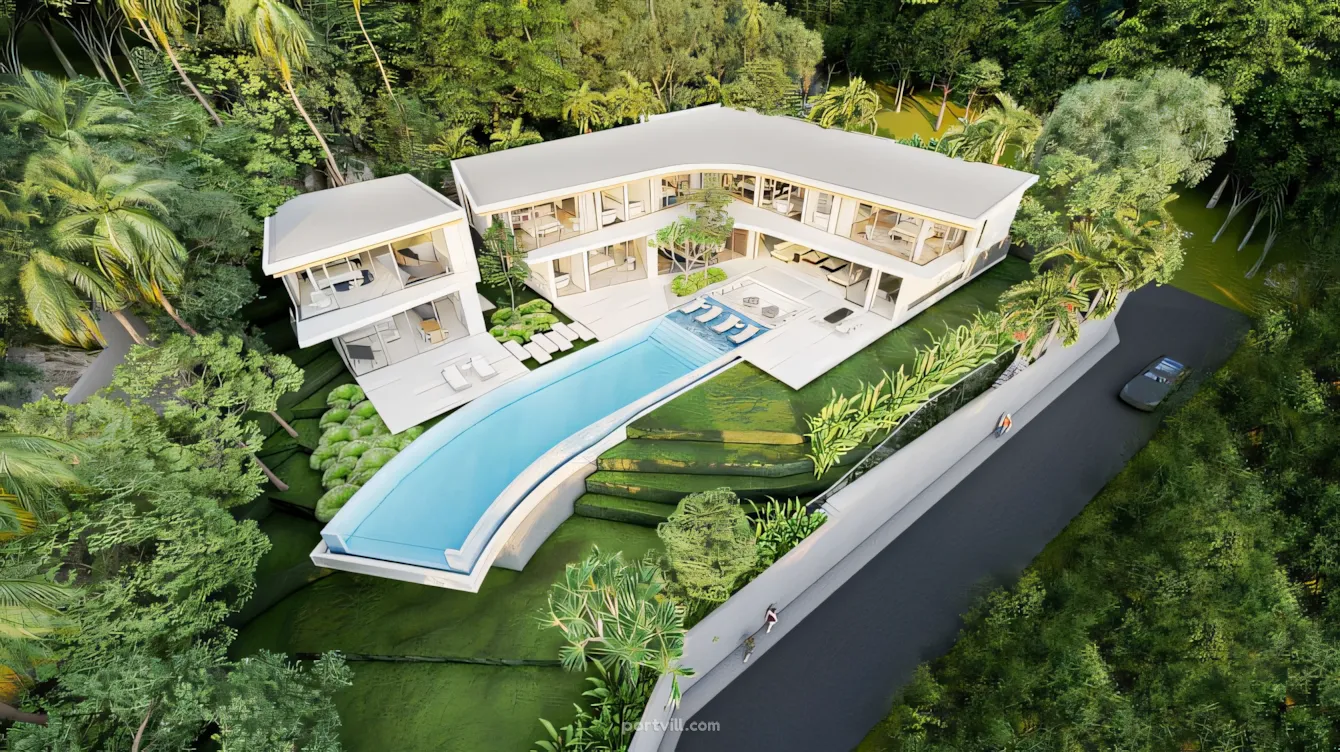 Villa zu verkaufen am Meer in Karon Thailand fläche 1750m² 2 stock Karon - foto 17