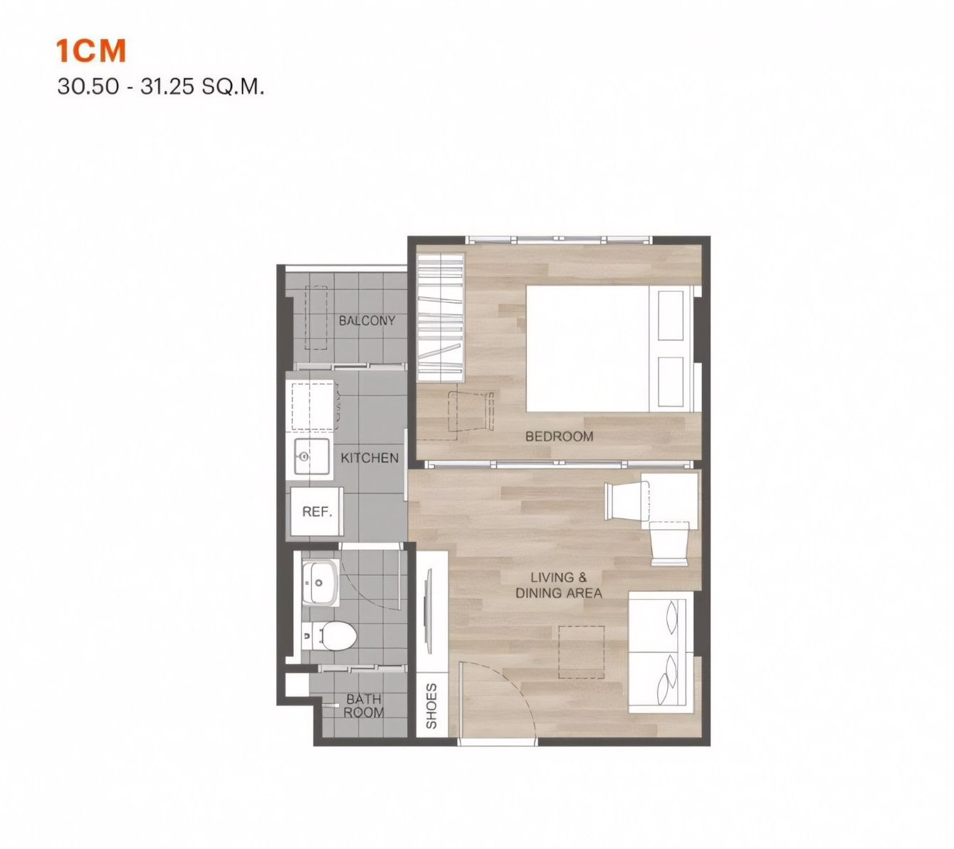 Appartement 1-kamer 1+0 studio in Kathu Thailand 30m²  Kathu - foto 9