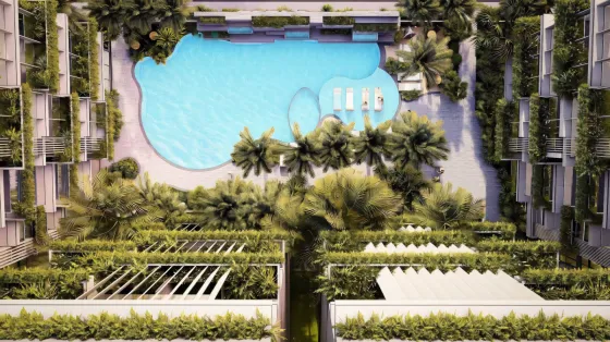 Apartment 2-room for sale 1+1 by the sea in Pattaya Thailand area 47.38m² in Oasis Pattaya