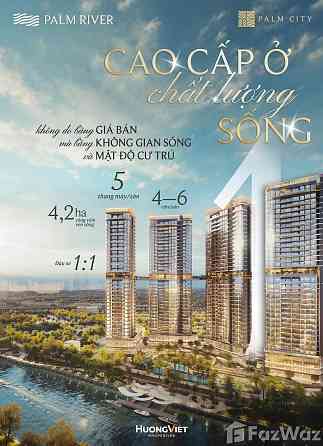 Apartemen 3-kamar untuk dijual 3+1 di tepi sungai di An Phu (District 2) Vietnam luas 90m² 9 lantai di Palm City An Phu (District 2)