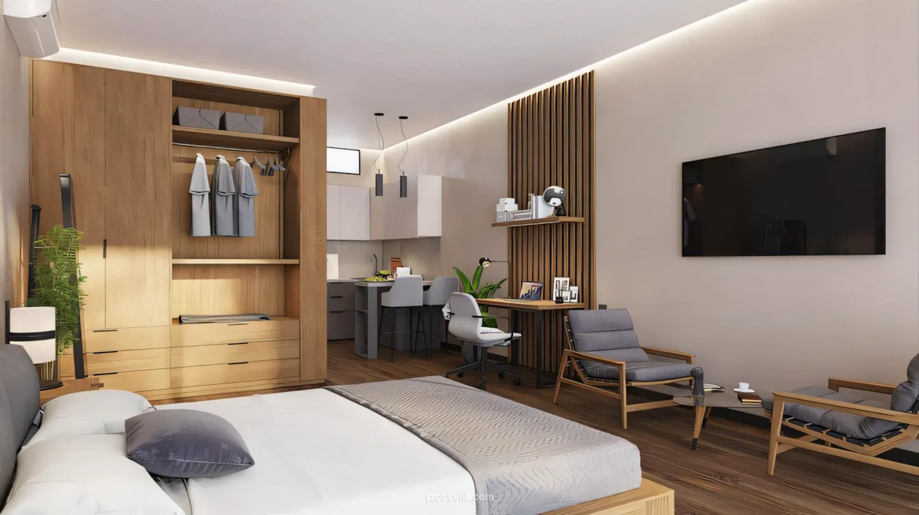 Mieszkanie 2-pokojowy na sprzedaż 1+1 nad morzem na Ko Phangan Tajlandia powierzchnia 34.73m² 2 piętro  Ko Phangan - zdjęcie 11