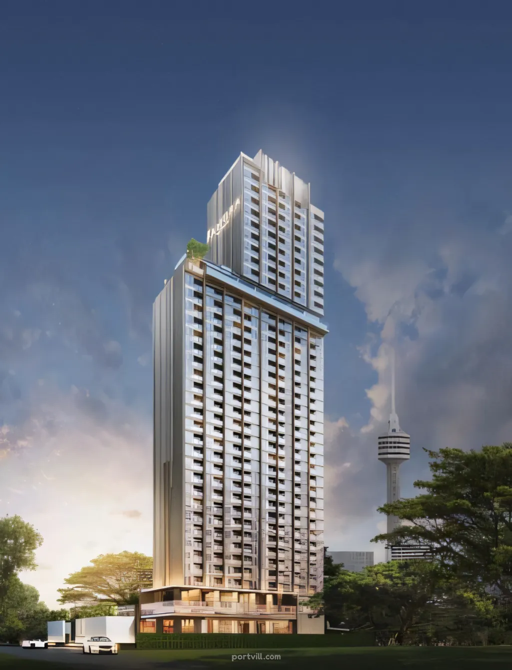 Apartment 2-room for sale 1+1 by the sea in Pattaya Thailand area 30.82m² 35 floor in The Panora Condominium Pattaya - foto 14
