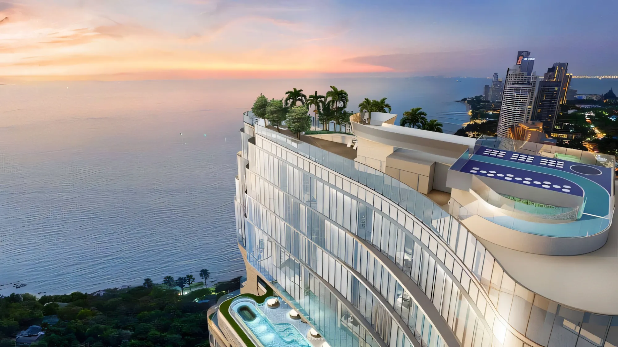 شقة  1 غرف  استوديو 1+0  على البحر  في وونغامات (Wongamat)  تايلاند  27 متر مربع  الطابق 12  - Wyngham Grand Residences وونغامات (Wongamat) - صورة 8