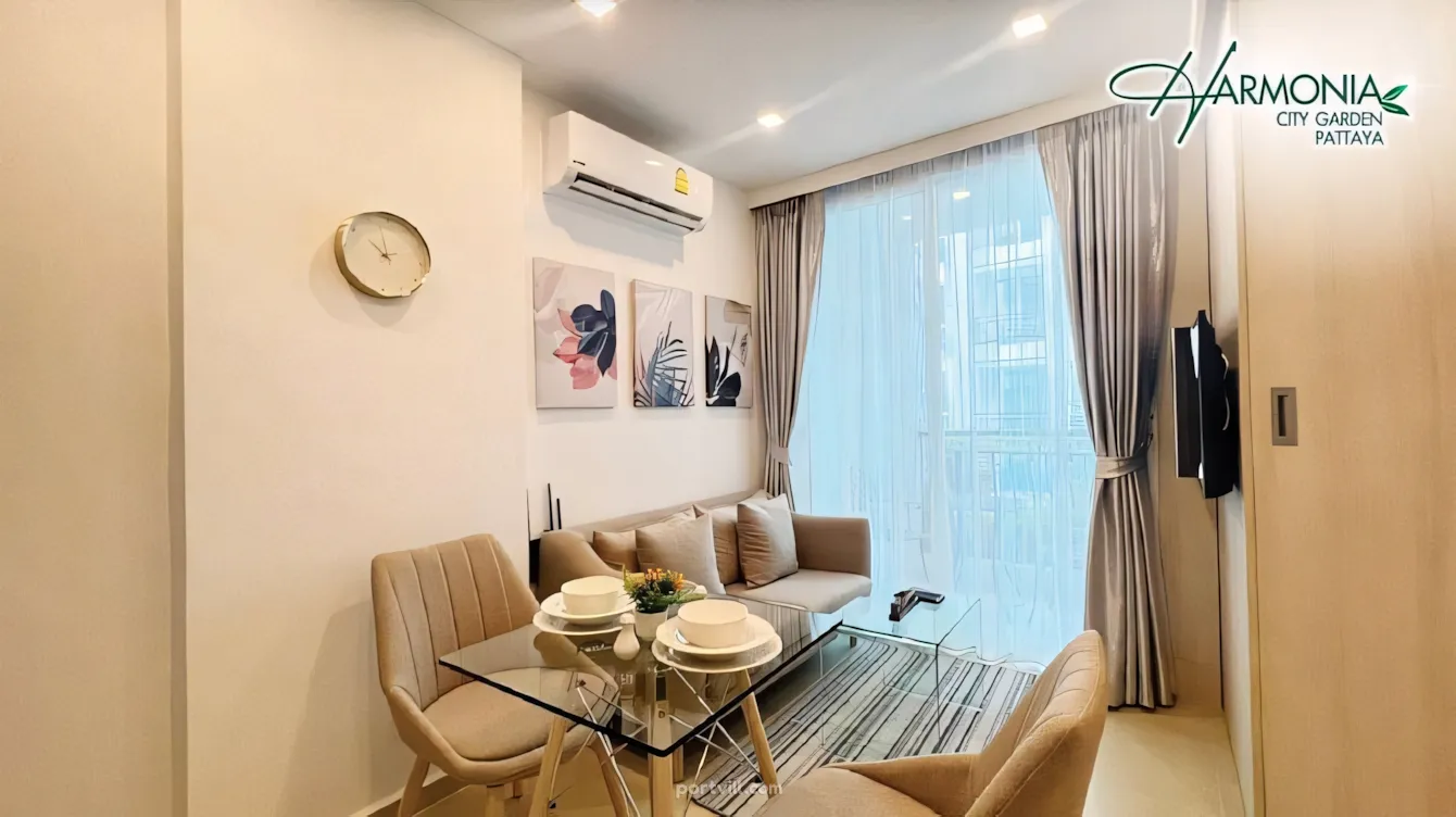 Apartment 1-room for sale 1+0 studio in Pattaya Thailand area 20m² 5 floor in Harmonia City Garden Pattaya - foto 4