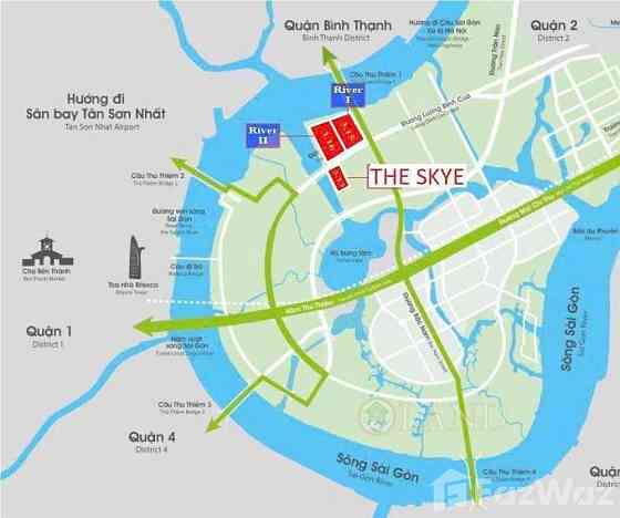Daire 3 Odalı nehir kenarında district 2 (ho chi minh city)'da Vietnam 78m² Kat:10 - The River Thu Thiem District 2 (Ho Chi Minh City)