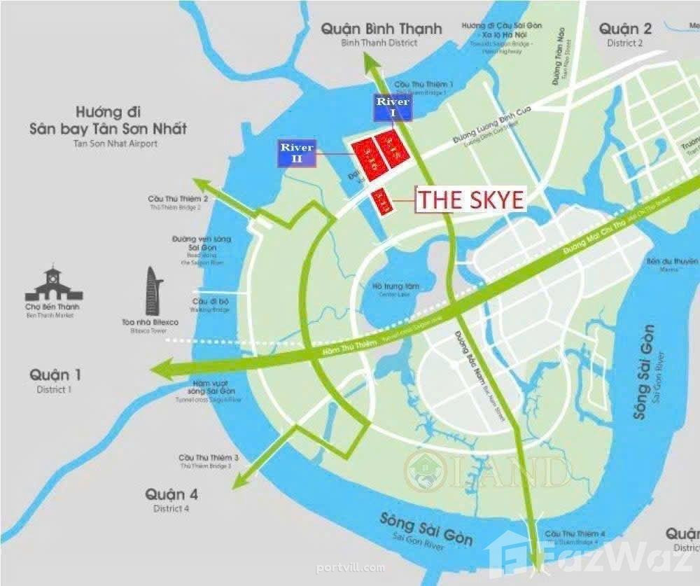 Daire 3 Odalı nehir kenarında district 2 (ho chi minh city)'da Vietnam 78m² Kat:10 - The River Thu Thiem District 2 (Ho Chi Minh City) - fotoğraf 5