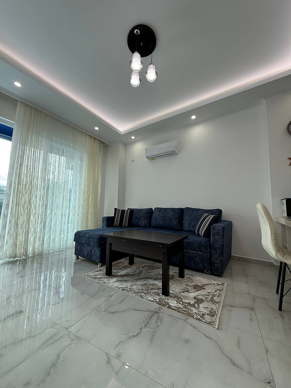 آپارتمان 1-خوابه 1+1 در کنار دریا در آلانیا (محمودلار) ترکیه 55م² 1 طبقه Blu Tower آلانیا - عکس 3