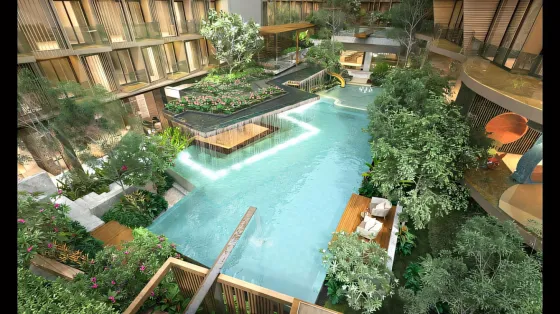 Apartment 2-room for sale 1+1 by the sea in Pattaya Thailand area 55m² 4 floor in Ramada Mira Pattaya