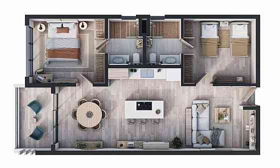 Apartment 1-room 1+0 studio in Punta Cana Dominican Republic area 50m² 2 floor Punta Cana