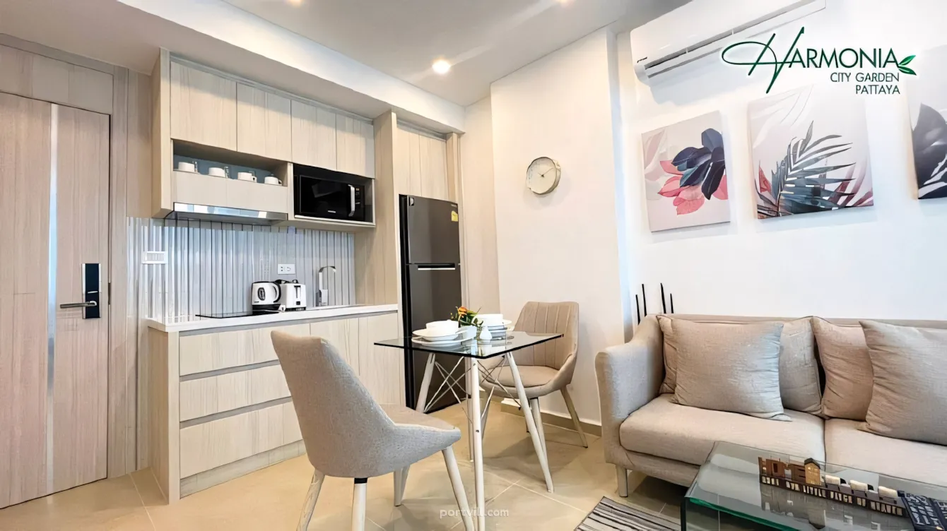 Apartment 1-room for sale 1+0 studio in Pattaya Thailand area 20m² 5 floor in Harmonia City Garden Pattaya - foto 7