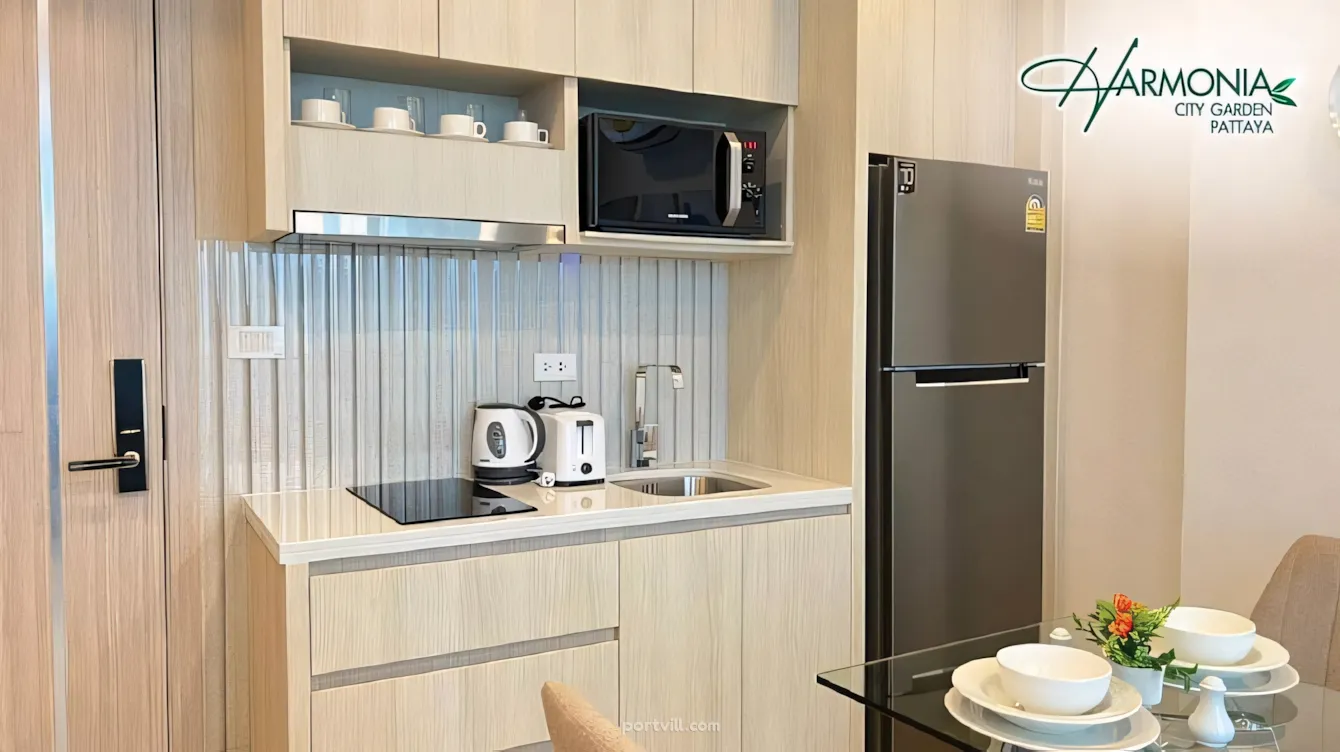 Apartment 1-room for sale 1+0 studio in Pattaya Thailand area 20m² 5 floor in Harmonia City Garden Pattaya - foto 3