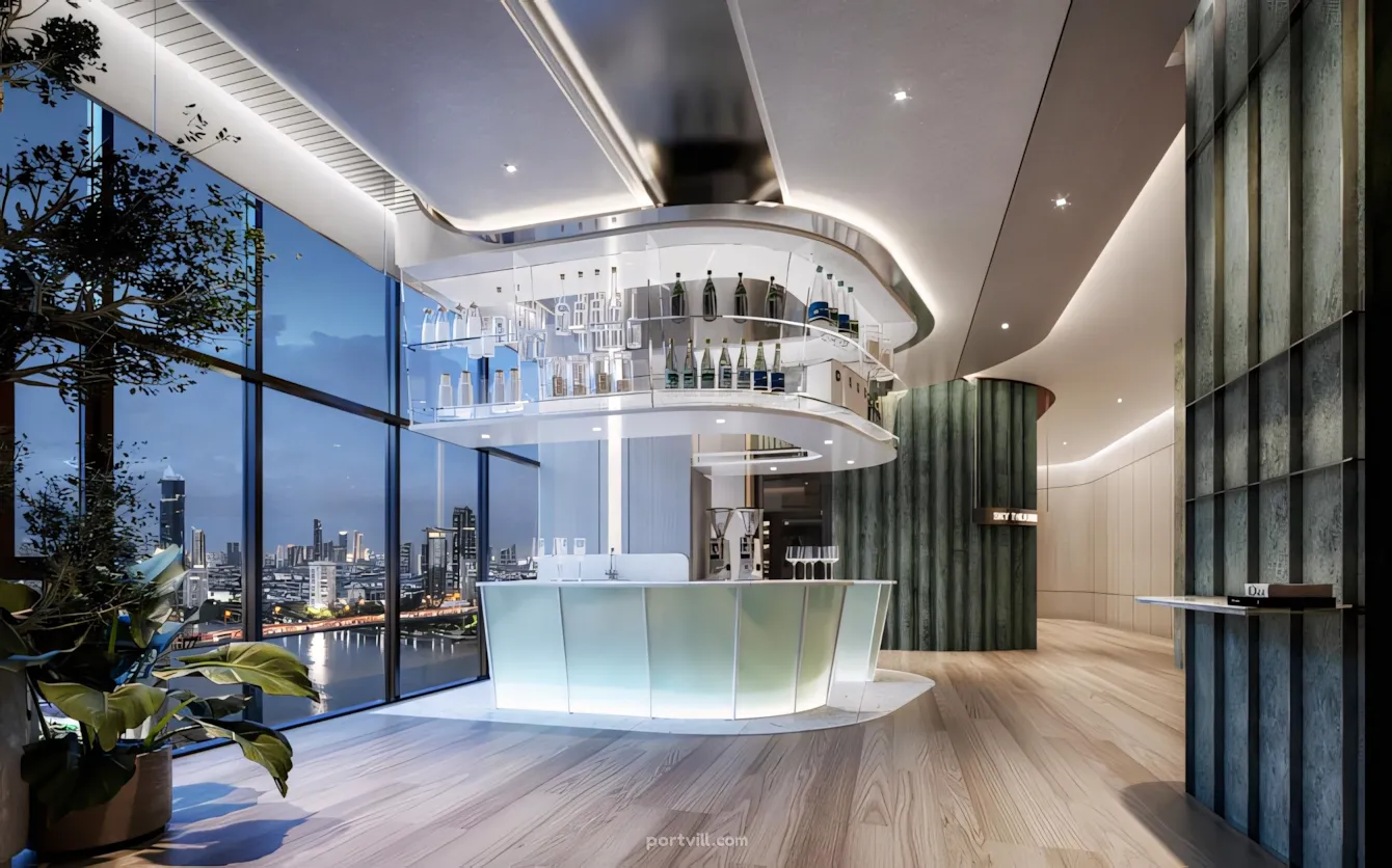 Apartment 1-room for sale in Downtown Bangkok Thailand area 22.2m² 25 floor in Nue Riverest Ratburana Downtown Bangkok - foto 12