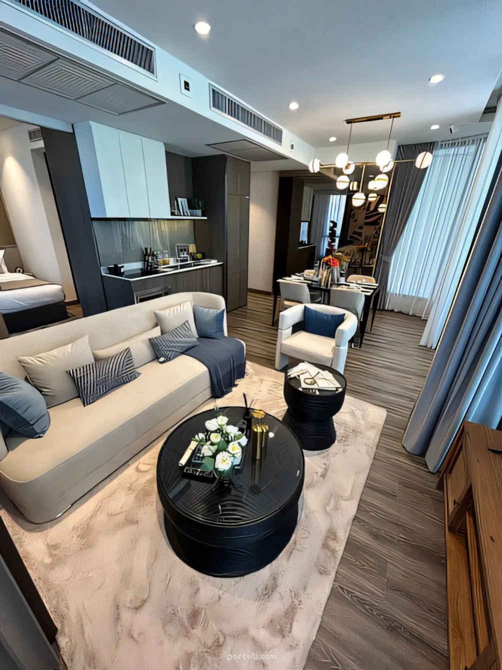شقة  1 غرف  استوديو 1+0  على البحر  في وونغامات (Wongamat)  تايلاند  27 متر مربع  الطابق 12  - Wyngham Grand Residences وونغامات (Wongamat) - صورة 4