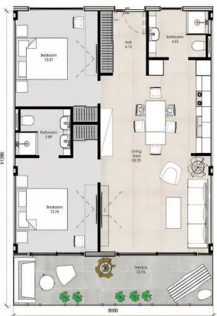 Apartment 1-room for sale 1+0 studio by the sea in Ko Samui Thailand area 98m² Ko Samui