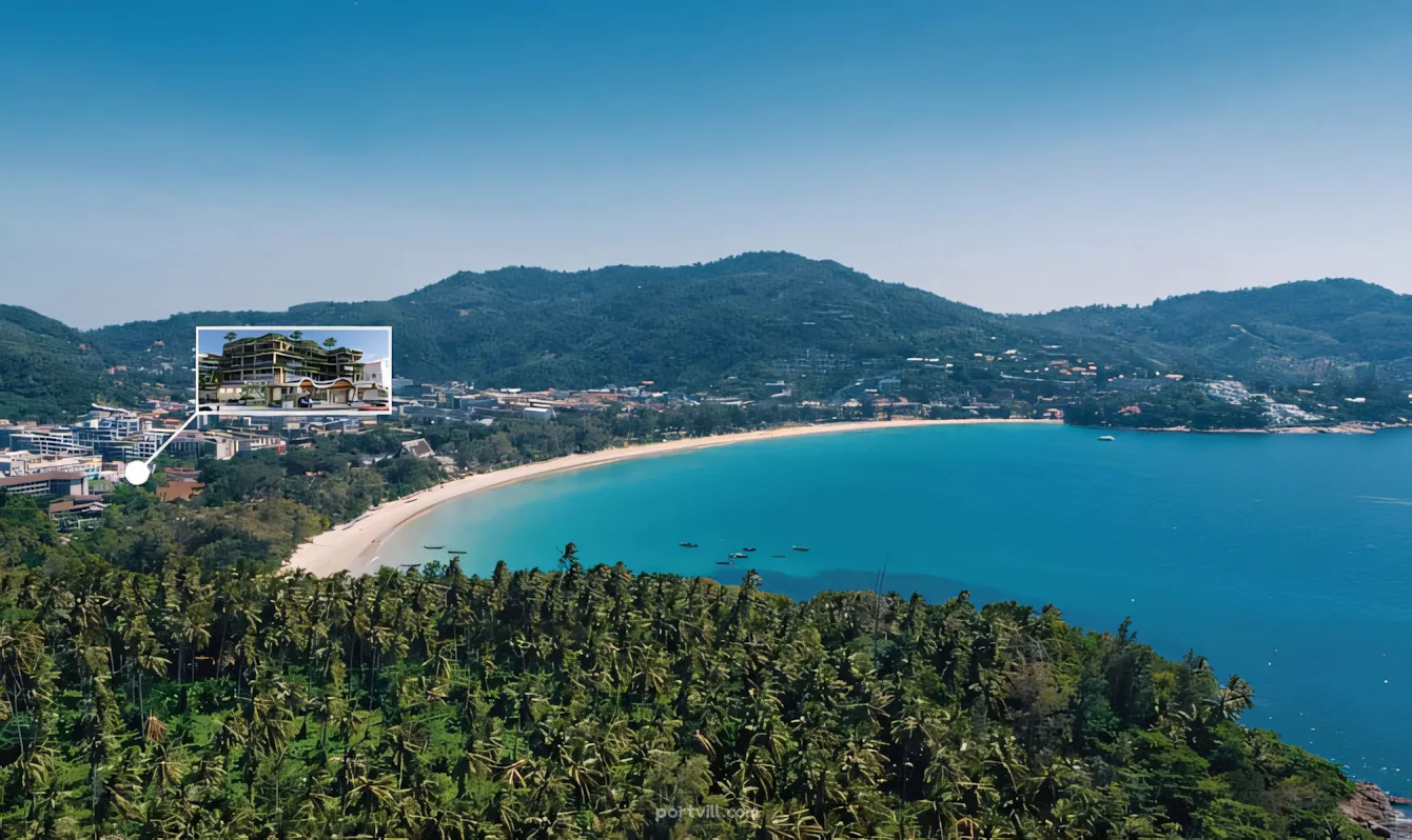 Апартамент 2-стаен 1+1 на море в Ката (Kata) Тайланд площ 52.6 м²  Ката (Kata) - снимка 2