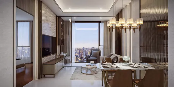 آپارتمان  2 خوابه  1+1  در سوخومویت (Sukhumvit)  تایلند  47 متر  طبقه 32  - Mulberry Grove Sukhumvit سوخومویت (Sukhumvit)