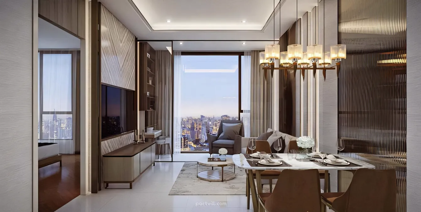 Apartment 2-room for sale 1+1 in Sukhumvit Thailand area 47m² 32 floor in Mulberry Grove Sukhumvit Sukhumvit - foto 3