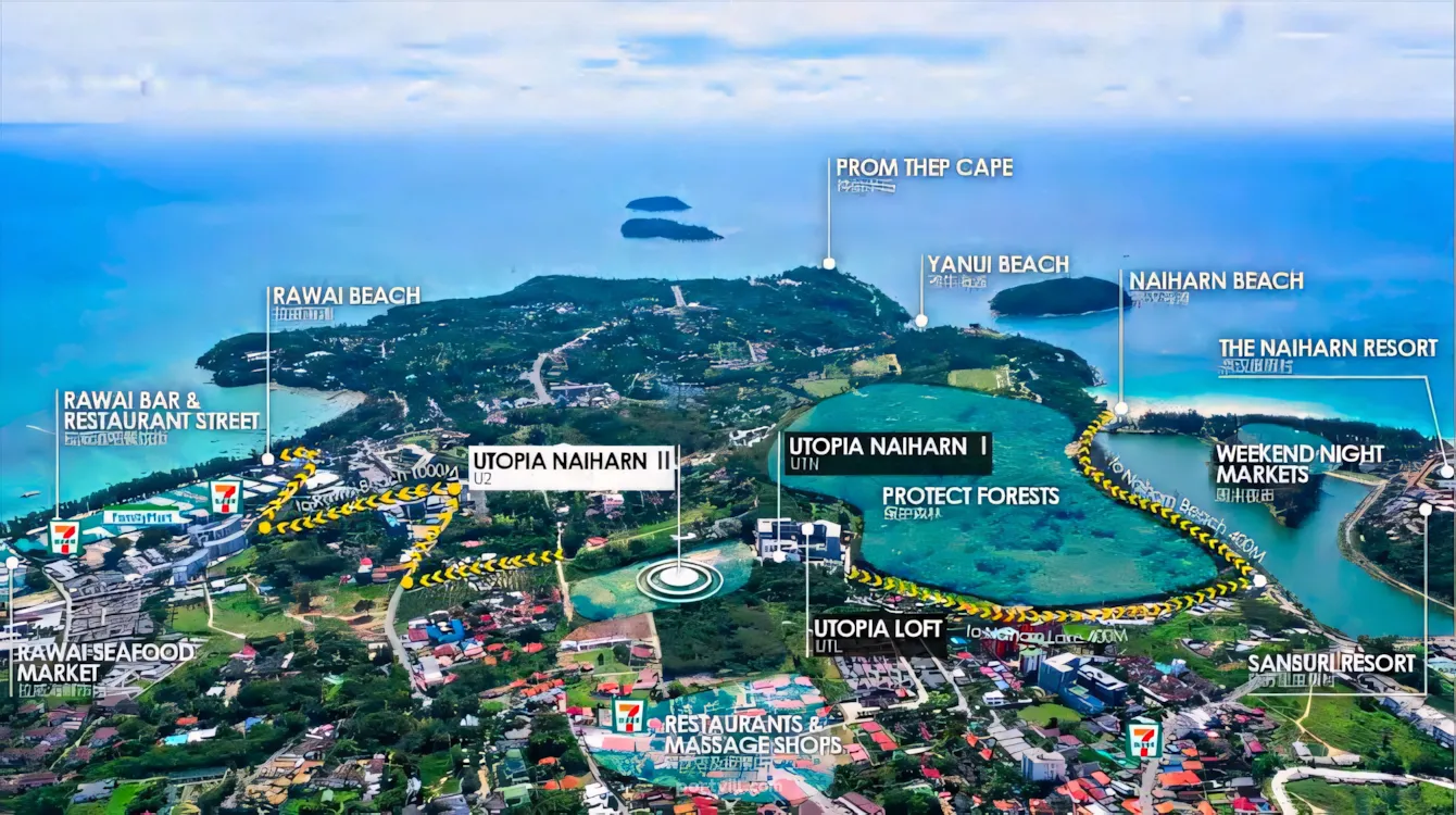 1-Zimmer Wohnung 1+0 studio am Meer in Nai Harn Thailand 30m² 6 Stock in Utopia Dream Nai Harn - foto 7