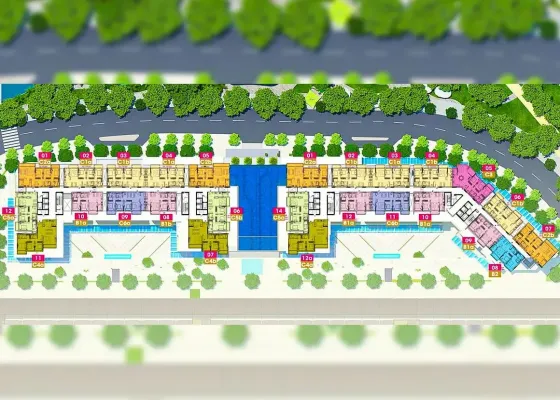 아파트 3실 매매 2+1 안러이동 (2군)에서 베트남 면적 107m²  Sala Sarica에서 안러이동 (2군)