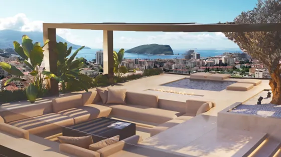 Apartamento 3 quartos à venda 2+1 junto ao mar em Budva (cidade) Montenegro área de 154.46m² andar 10 em Royal View Resort & Spa CIty Budva (cidade)
